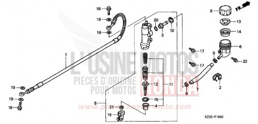 HAUPTBREMSZYLINDER, H. CR250R1 de 2001